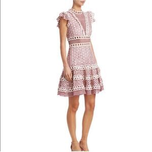 Sea New York Pink Crochet Lace Dress Coquette